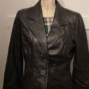 100% Leather IE 2 button jacket